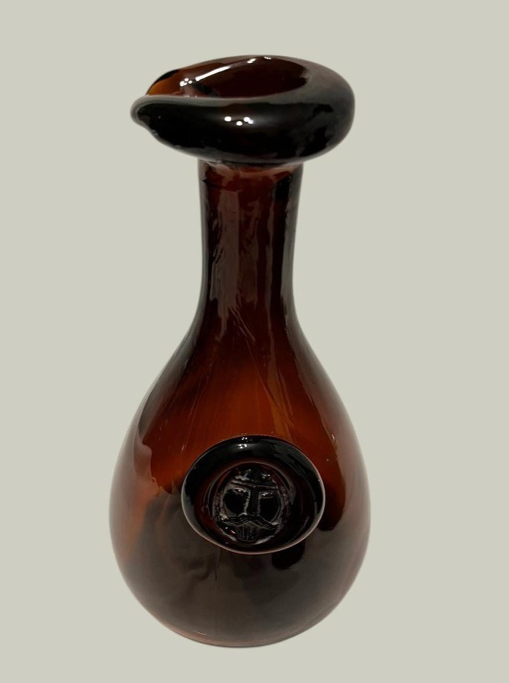 Mid Century Brown Glass Decanters Holmegaard Viking Carafe Vintage Scandinavian Glass