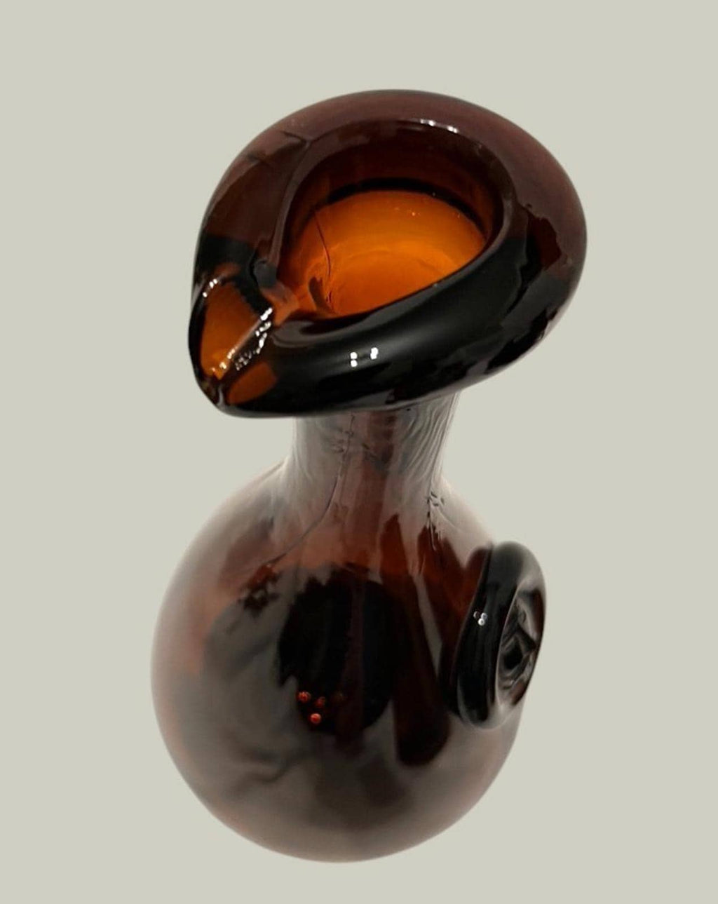 Mid Century Brown Glass Decanters Holmegaard Viking Carafe Vintage Scandinavian Glass