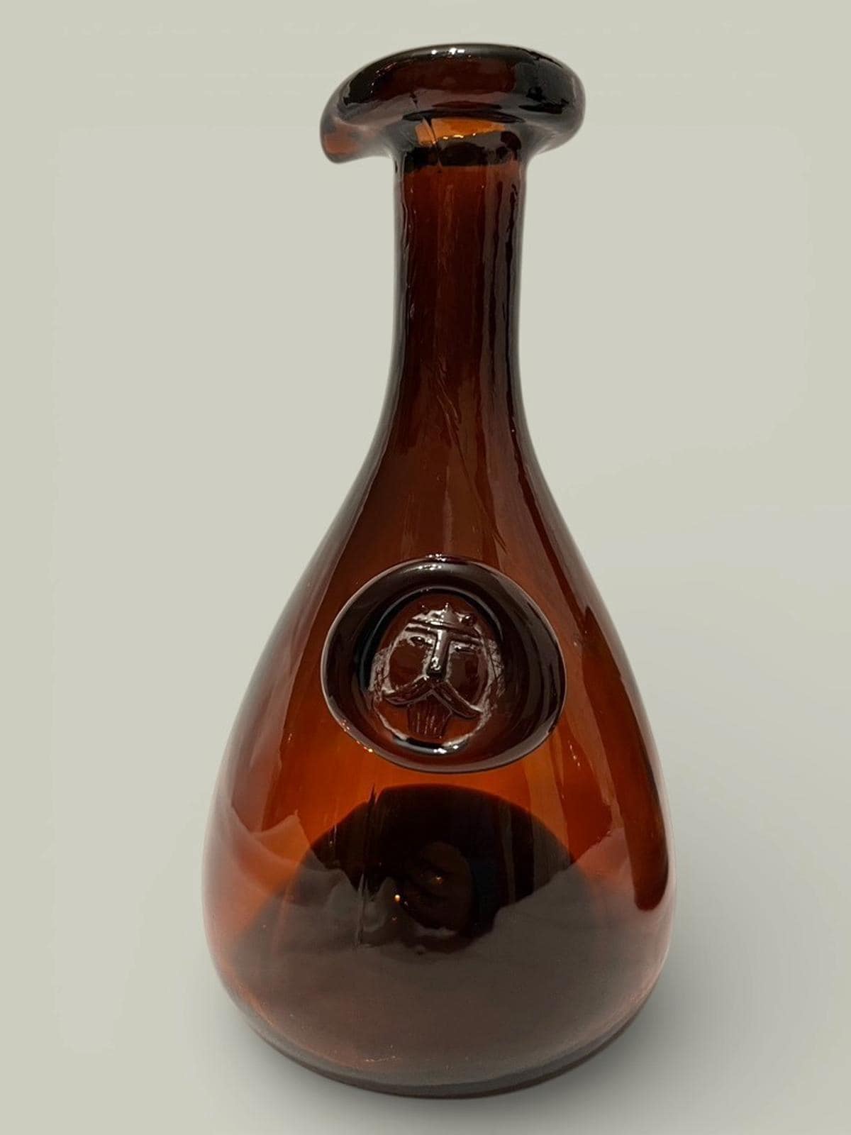 Mid Century Brown Glass Decanters Holmegaard Viking Carafe Vintage Scandinavian Glass