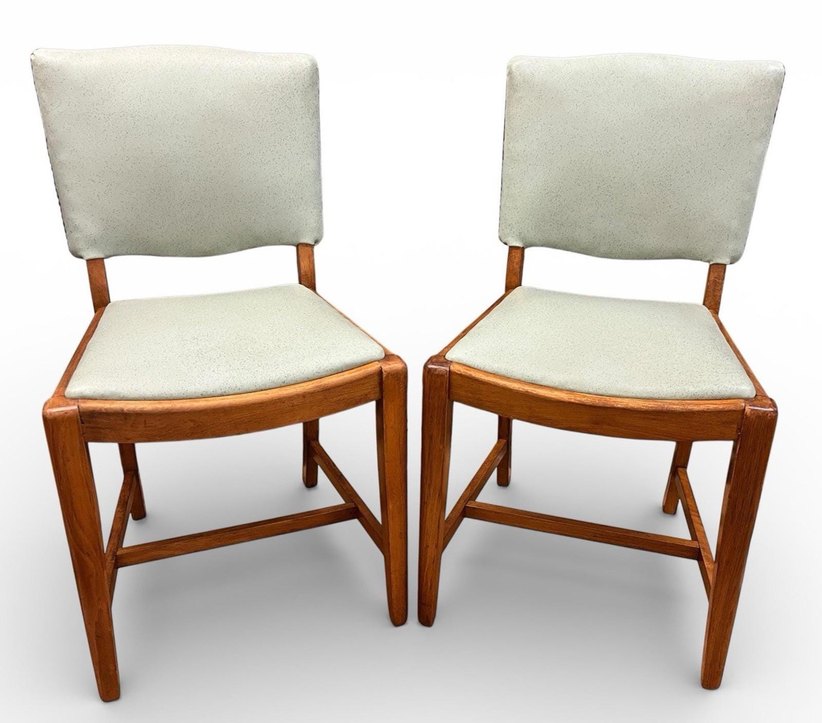 Pair of 1960s BIS Dining Chairs – Mid Century British Industrial Seating – Mint