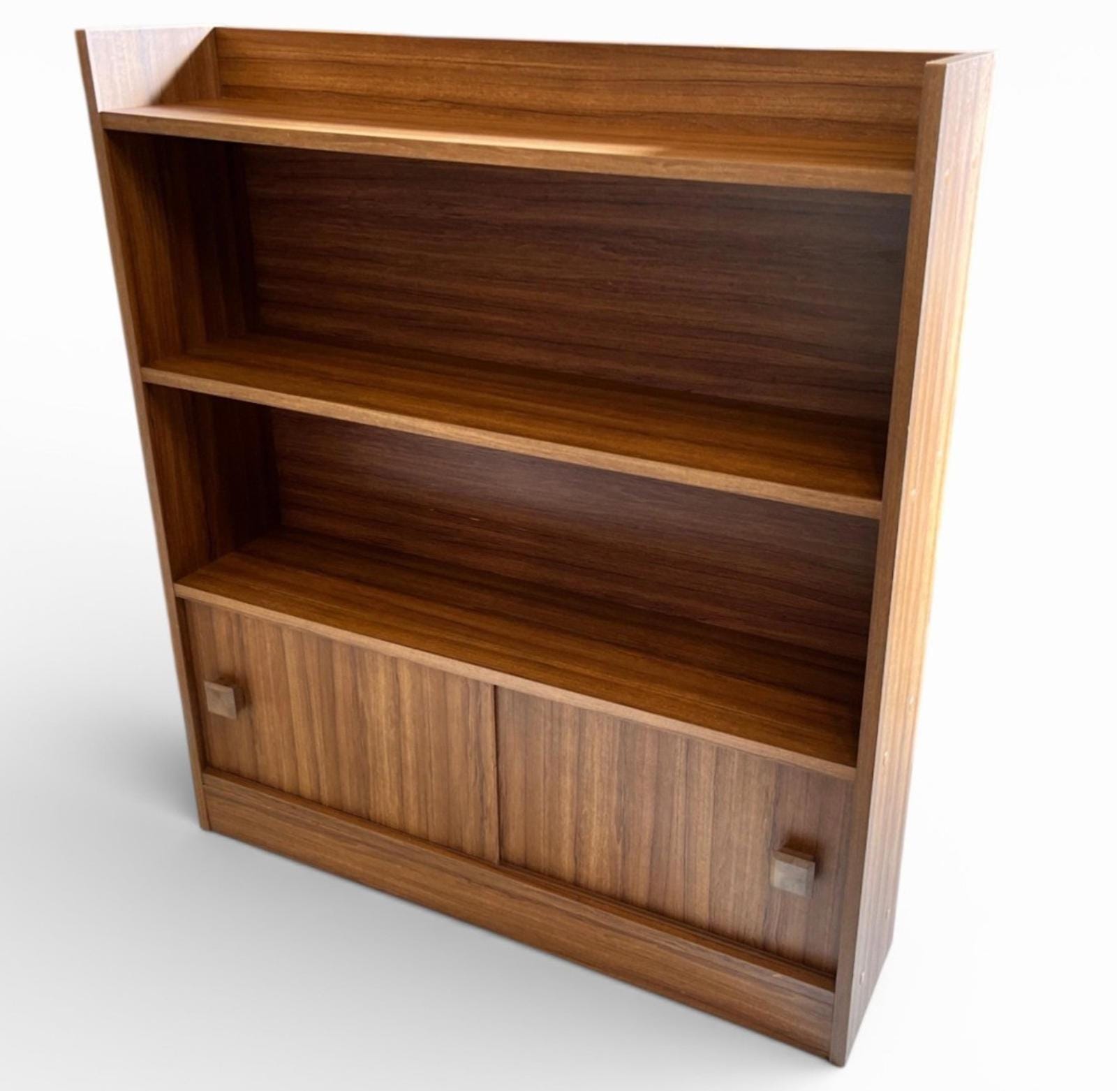 Vintage Wall Unit with Sliding Door Storage & Compact Bookcase H90cm L79cm W18cm