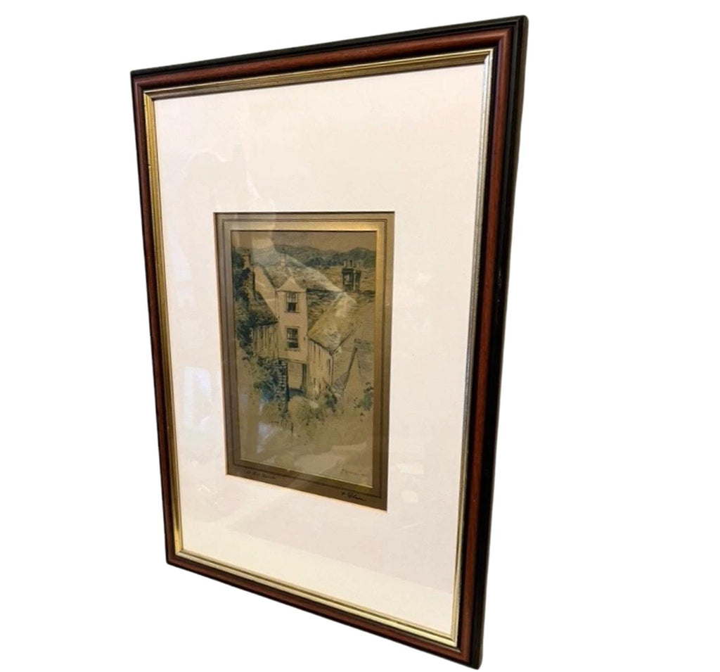 Set of 5 Framed Vintage Prints by F. Robson Barnet Signed by Artist