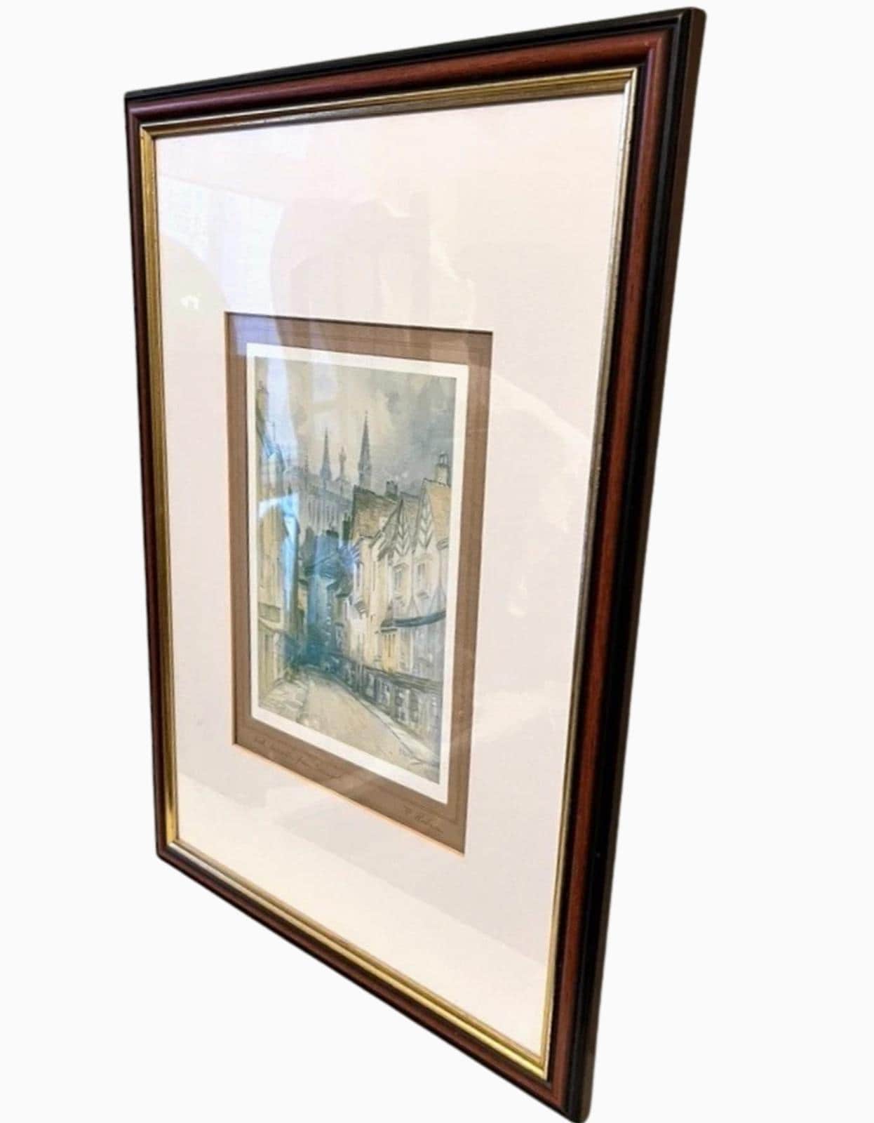 Set of 5 Framed Vintage Prints by F. Robson Barnet Signed by Artist