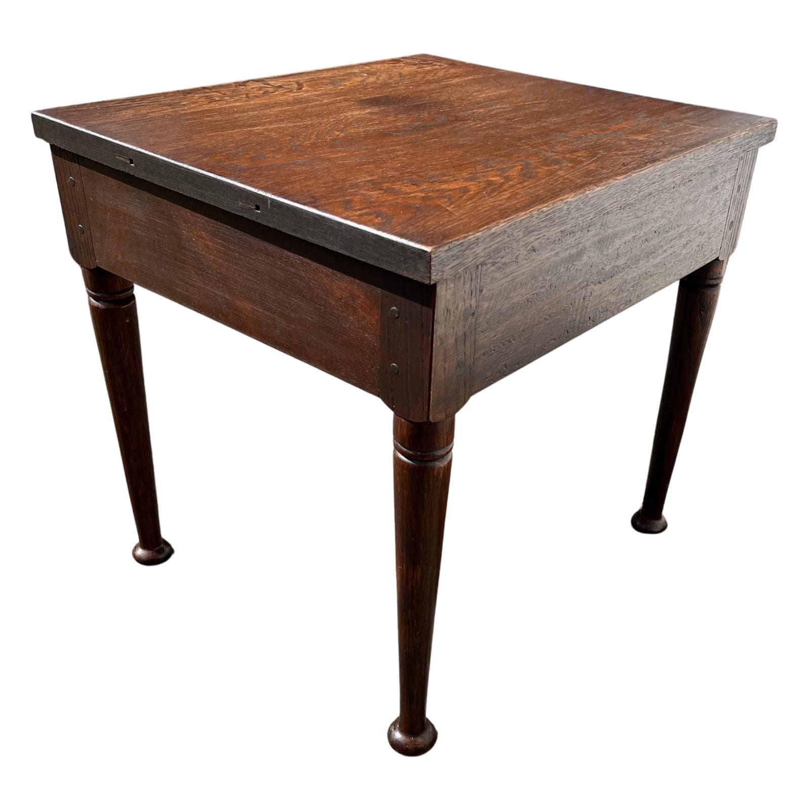 Antique Solid Oak Side Table Lamp Table Occasional Table Rustic Furniture