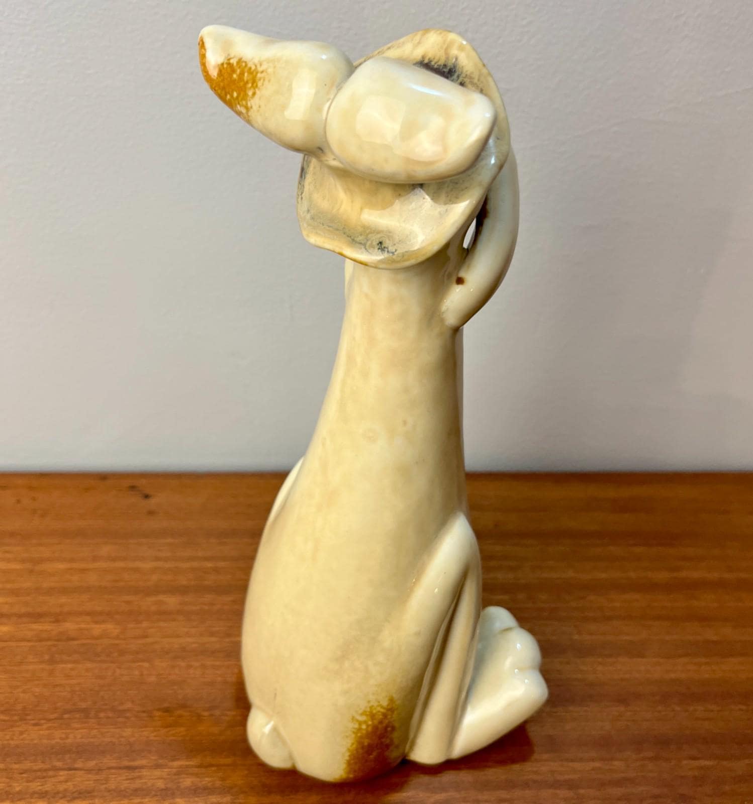 Pottery Rabbit Figurine by Kangaroo Pottery. Ceramic Bunny in Hat