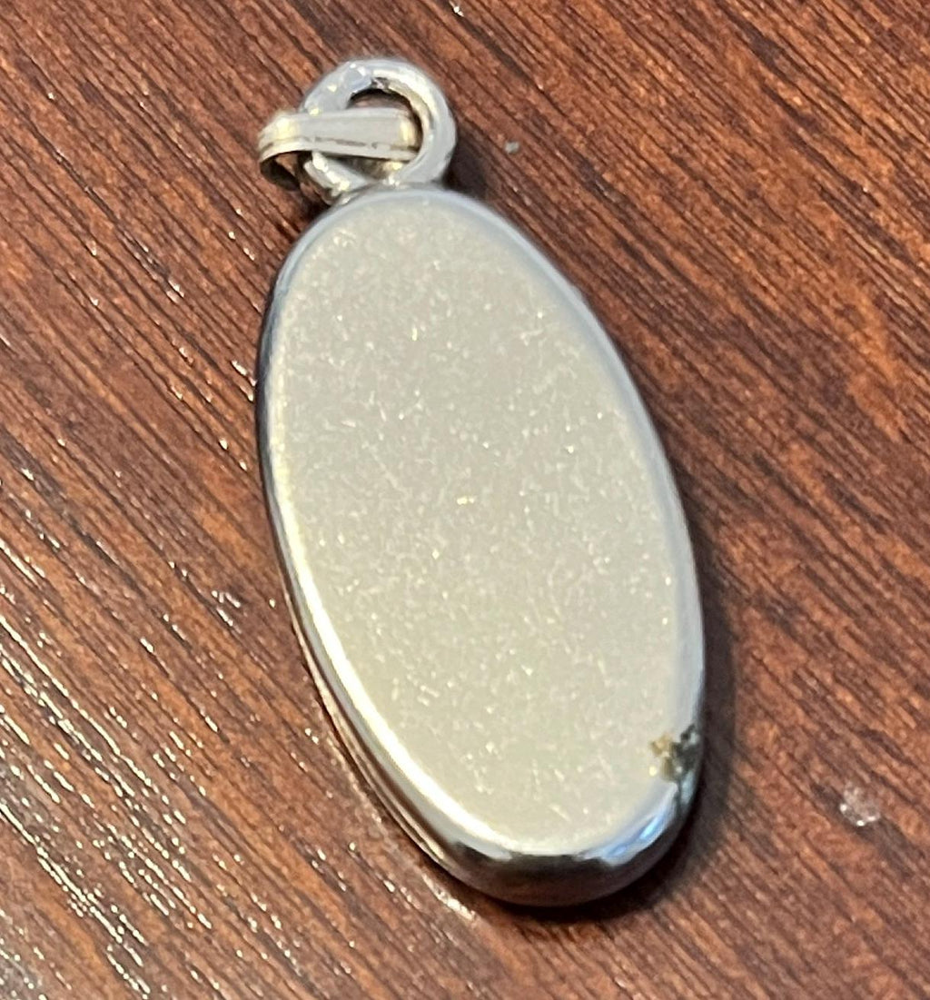 Real Dried Flower Resin Pendant Necklace Charm, Botanical Floral Jewellery, Oval Black Background Pendant