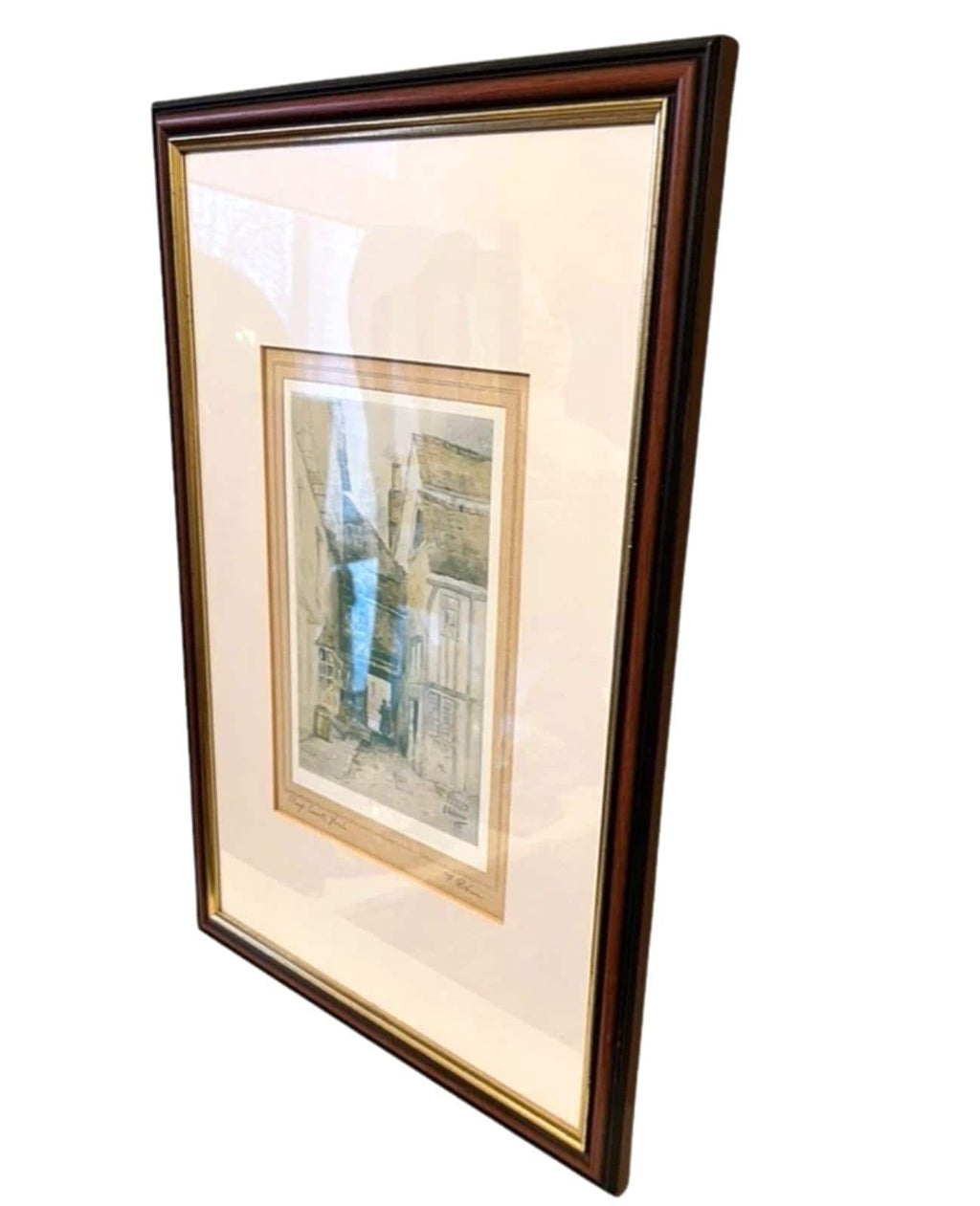 Set of 5 Framed Vintage Prints by F. Robson Barnet Signed by Artist