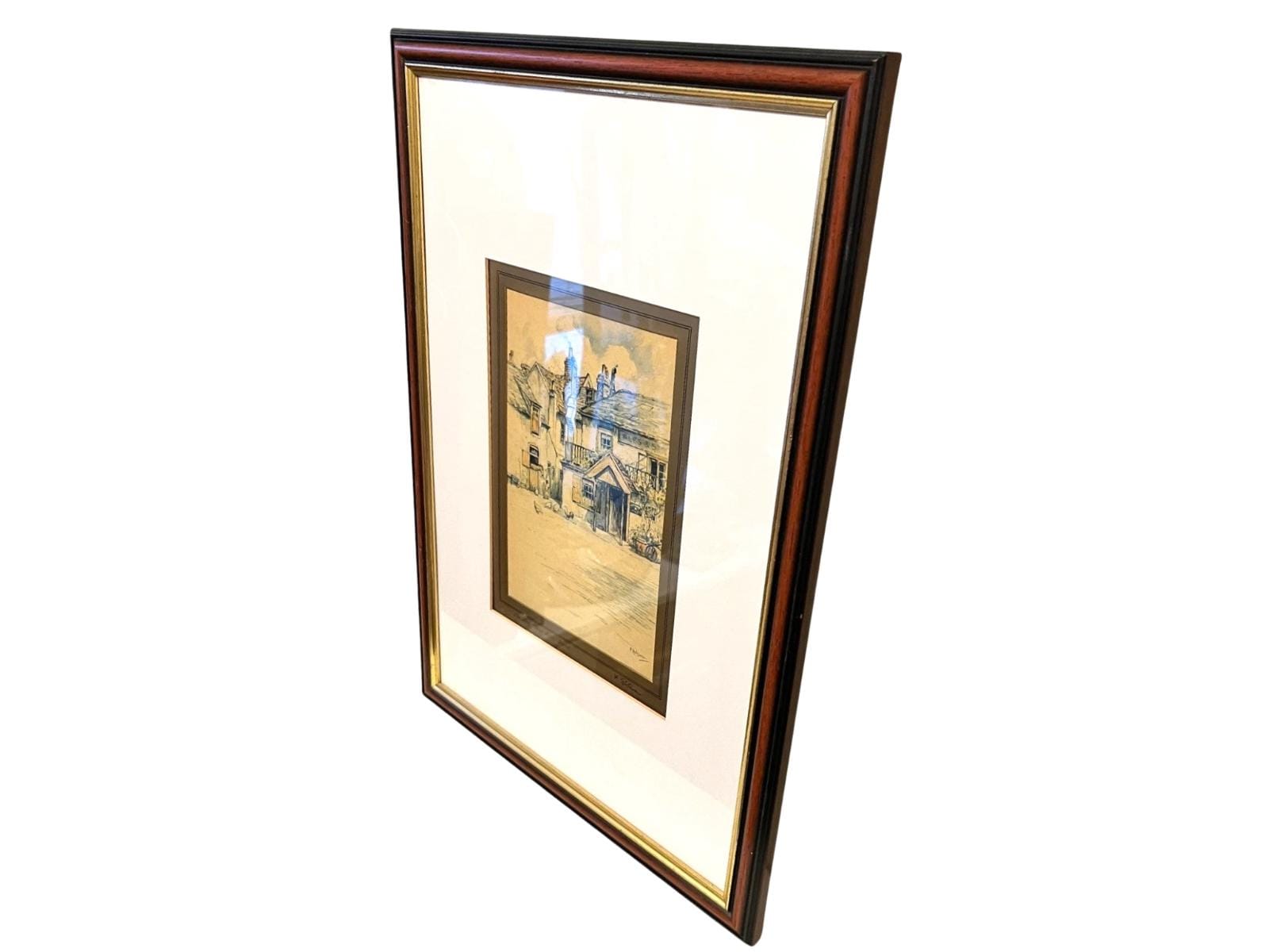 Set of 5 Framed Vintage Prints by F. Robson Barnet Signed by Artist