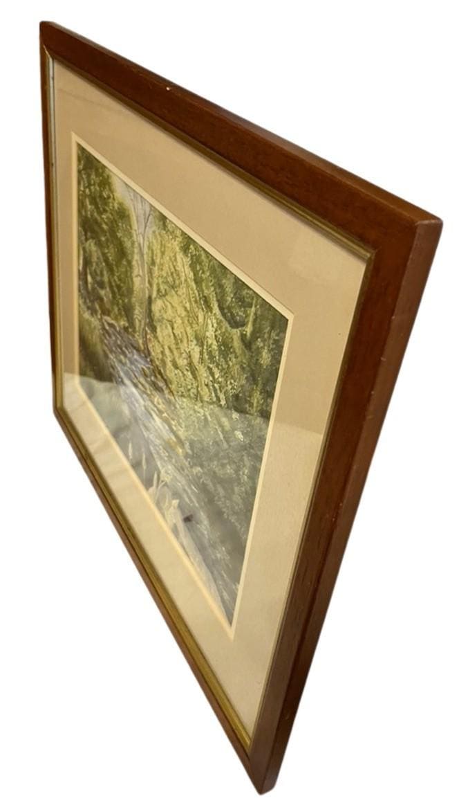 Fred Burningham Lakeland Stream Watercolour Painting Signed Framed Artwork