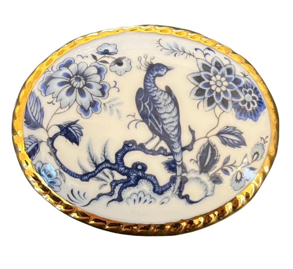 Vintage English Porcelain Brooch Collection Aynsley & Staffordshire 5cmx4cm VGC