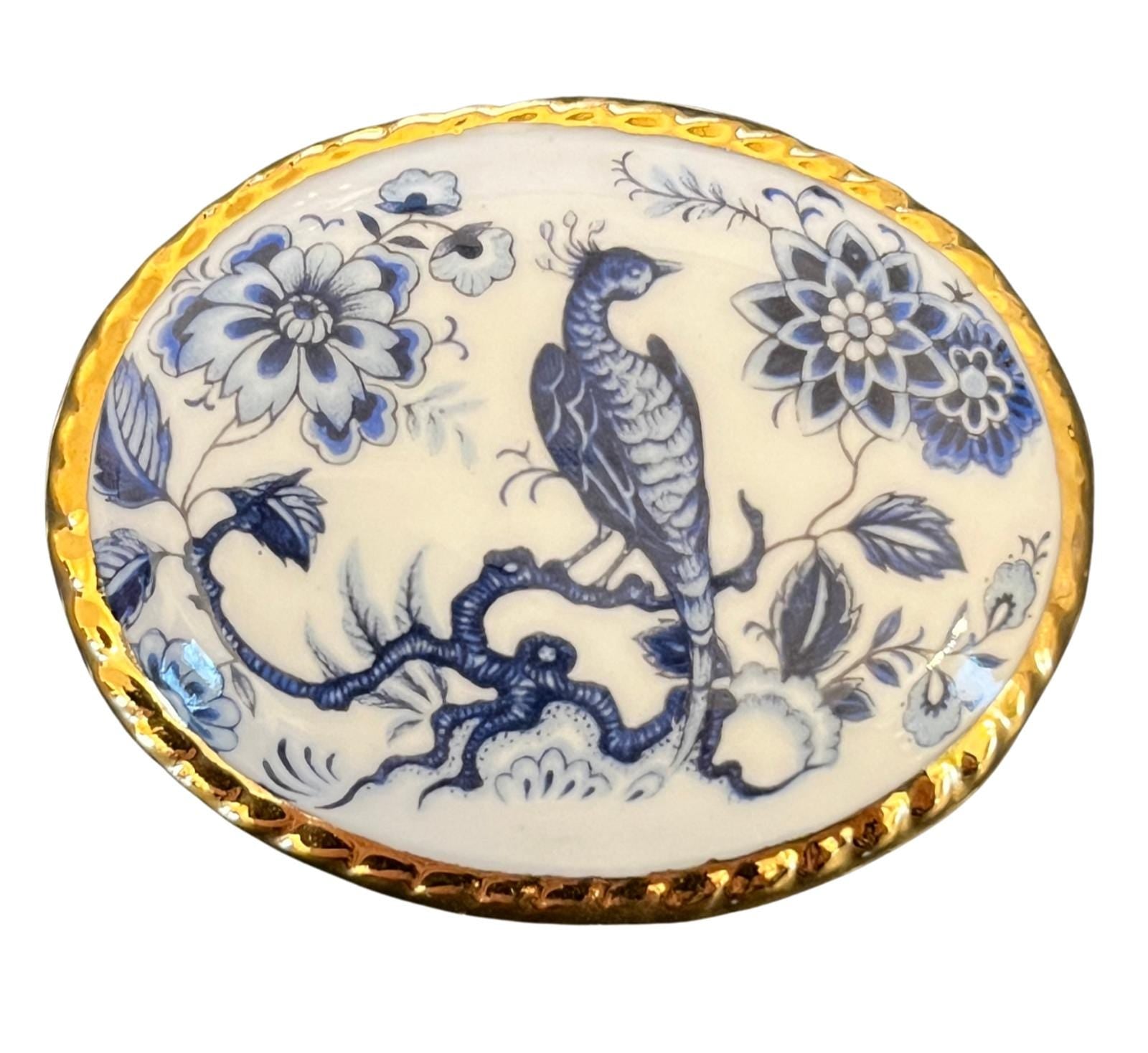 Vintage English Porcelain Brooch Collection Aynsley & Staffordshire 5cmx4cm VGC