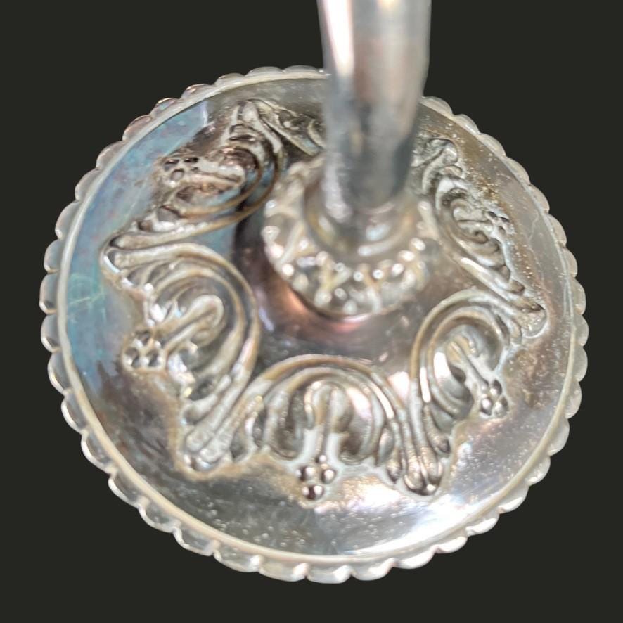 Set of 4 Antique Wall Sconce Lights Edwardian Style Silver Plate Twin Arm VGC