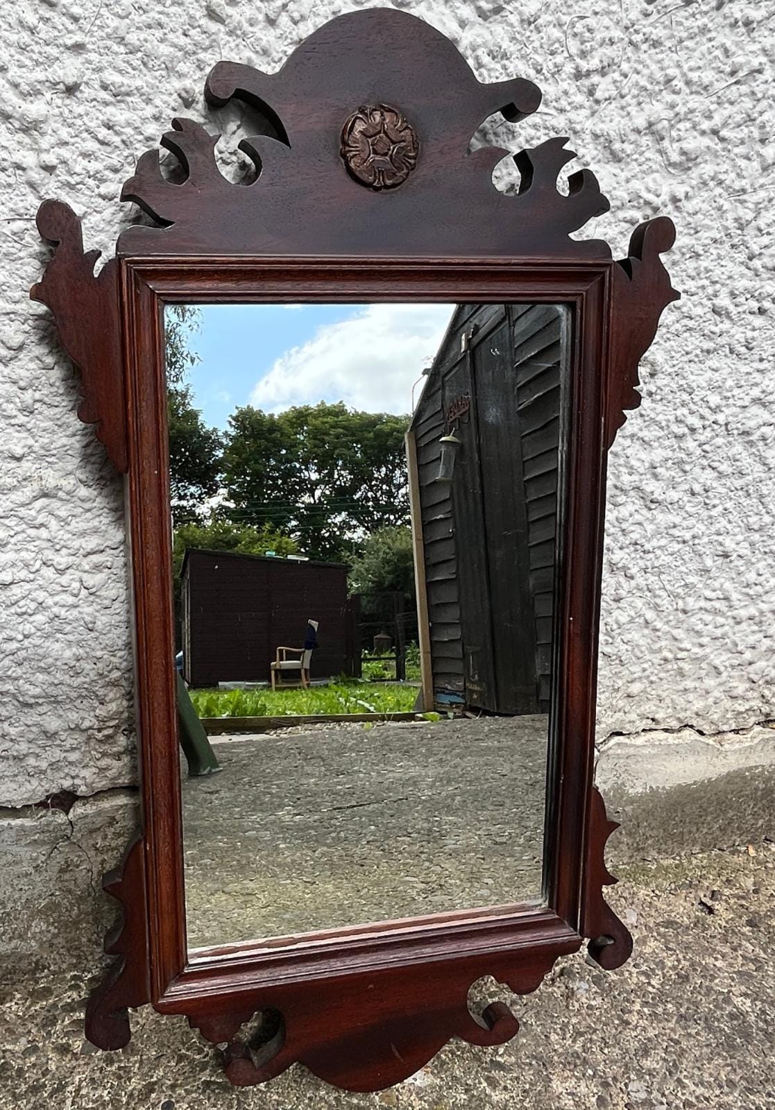 Vintage Mahogany Georgian Style Wall Mirror Archway Furniture South Shields 57cm