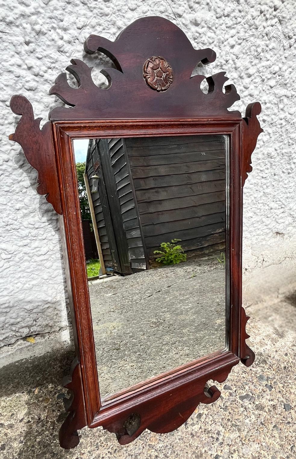 Vintage Mahogany Georgian Style Wall Mirror Archway Furniture South Shields 57cm