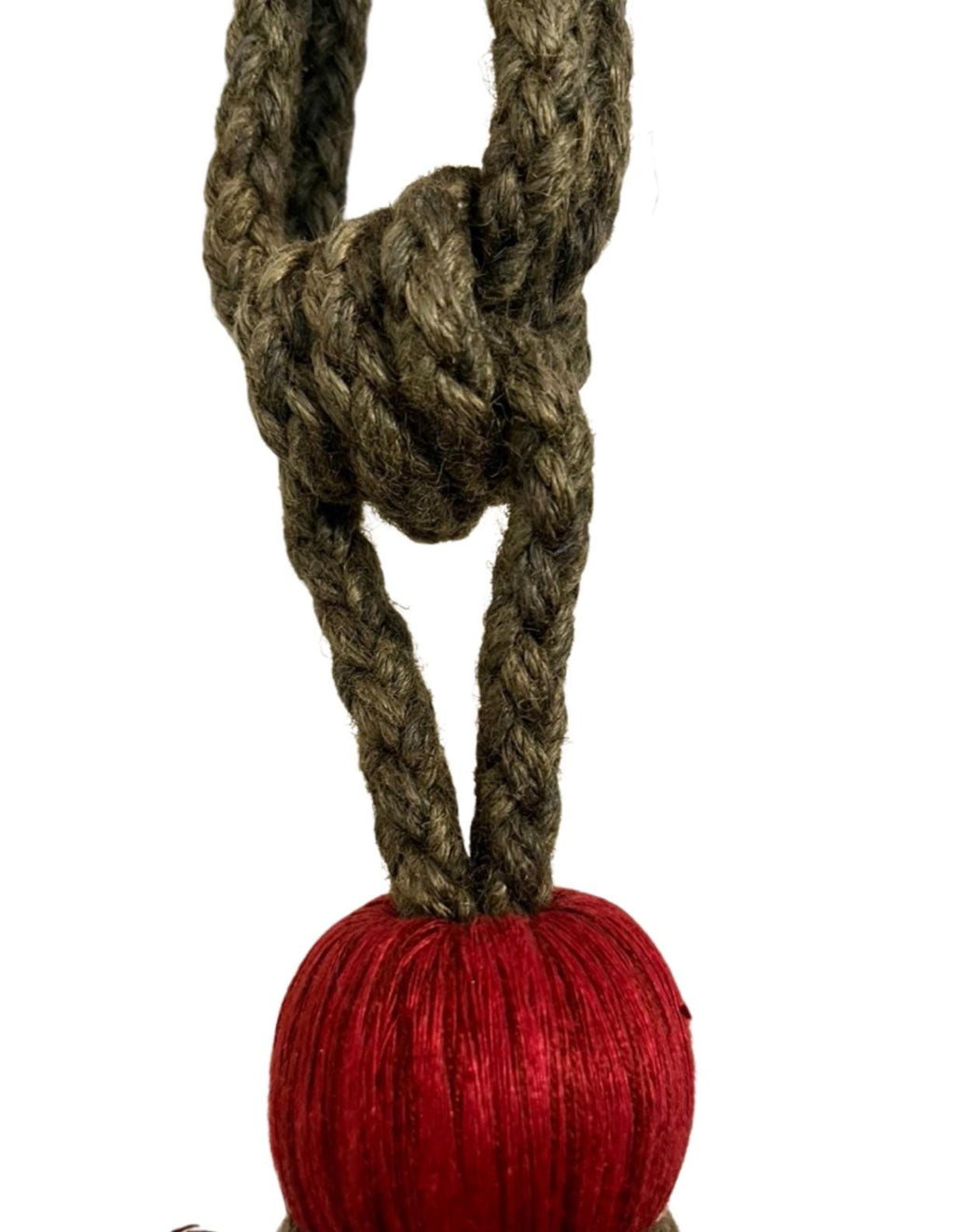 Vintage Feather Curtain Tie Backs Pair Burgundy Red Tassel Rope Tiebacks Regency