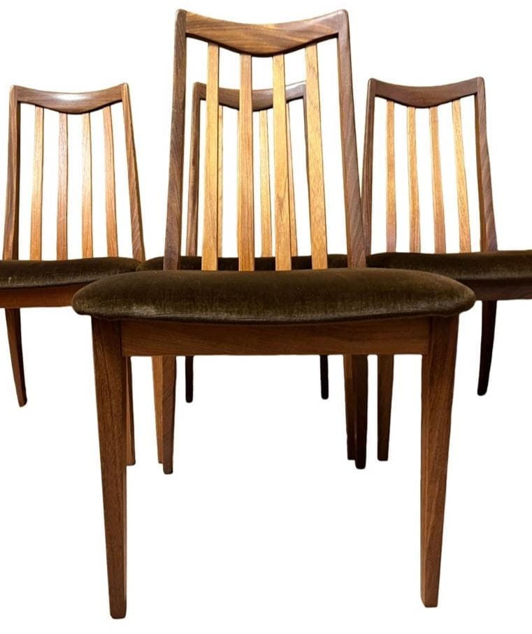 Set 4 G Plan Fresco Teak Dining Chairs Mid Century Modern Upholstered VGC