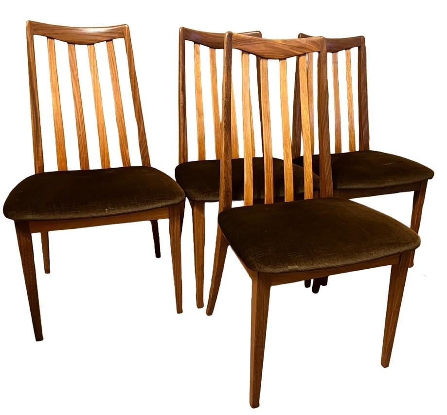 Set 4 G Plan Fresco Teak Dining Chairs Mid Century Modern Upholstered VGC