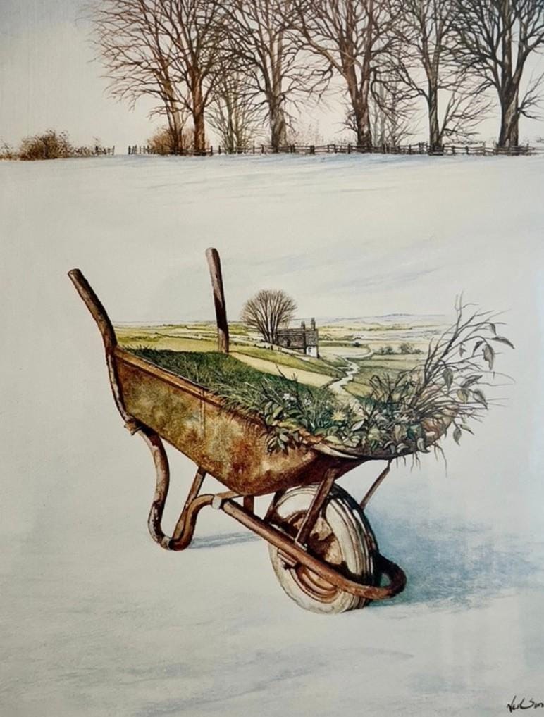 Neil Simone Cross View Signed Limited Edition Print 73/750 Framed 50x56cm