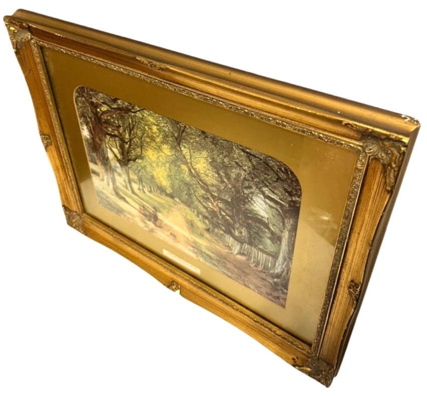 Frederick Richard Lee Print Shobrooke Park Crediton Devon Framed Picture 46cm