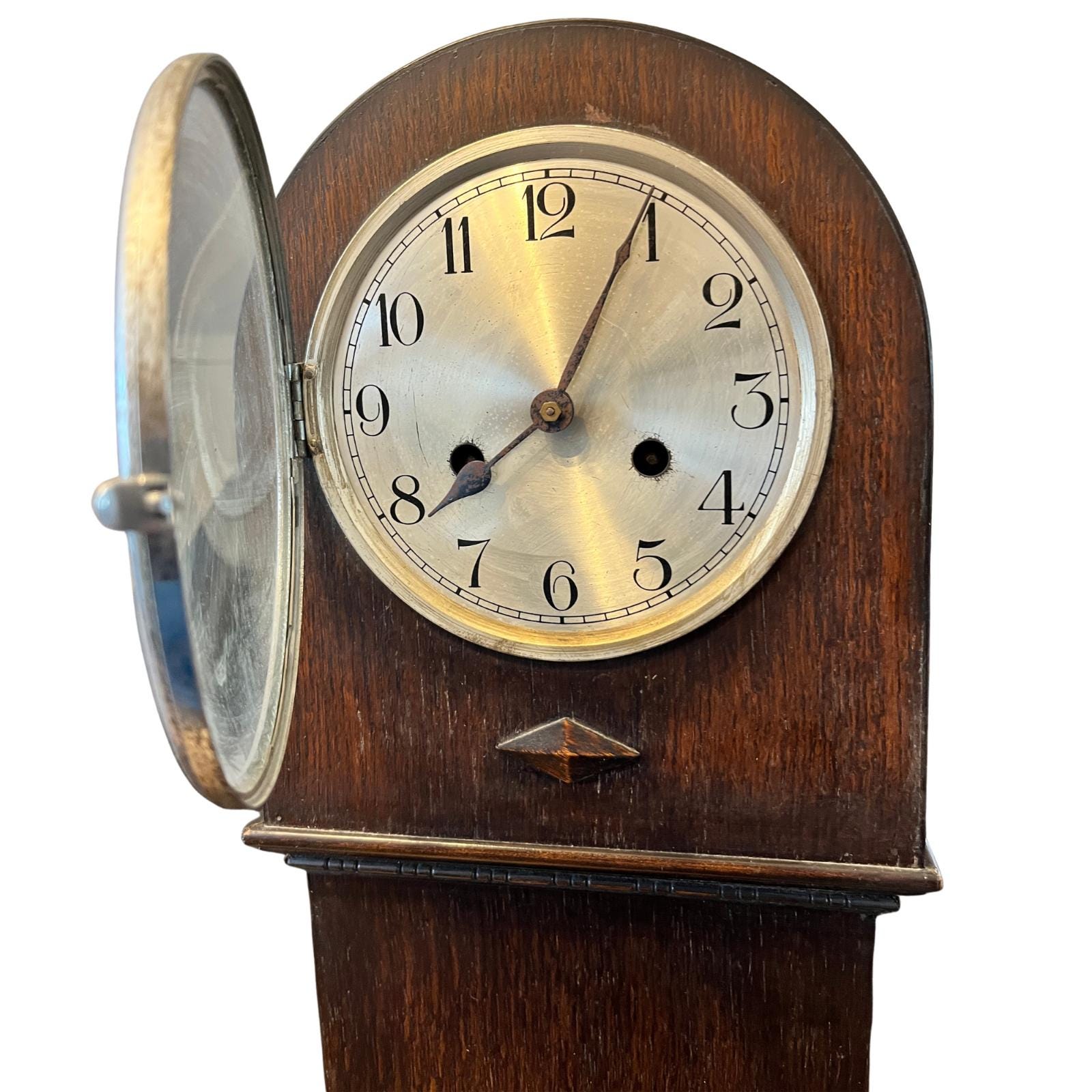 Antique HAC German Oak Regulator Wall Clock Pendulum Gong Strike For Restoration