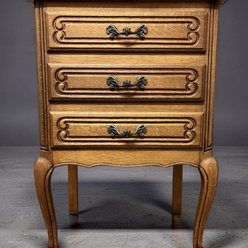 Vintage Oak Cabinet 3 Drawer Chest French Style 70cm