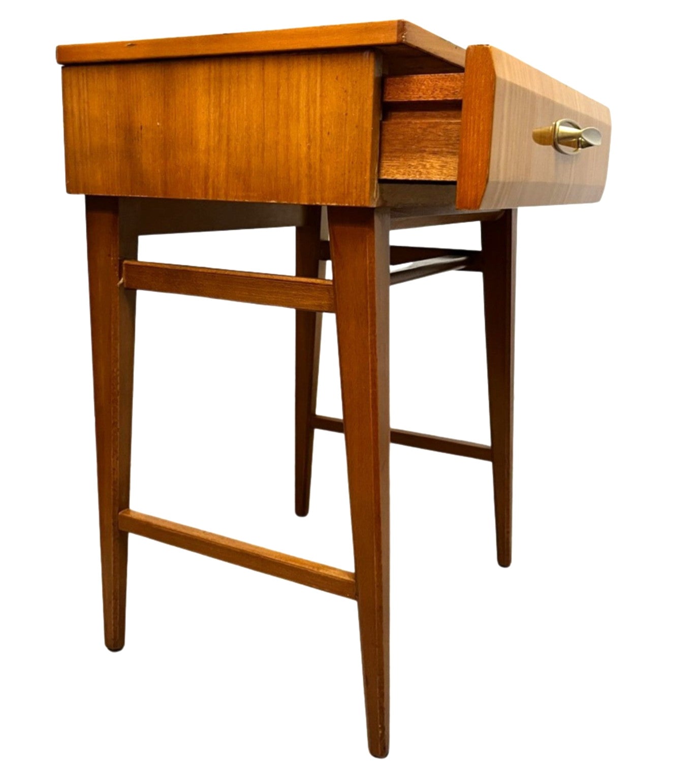 Vintage Mid Century Modern Meredew Bedside Table Teak Cabinet Atomic Era Retro