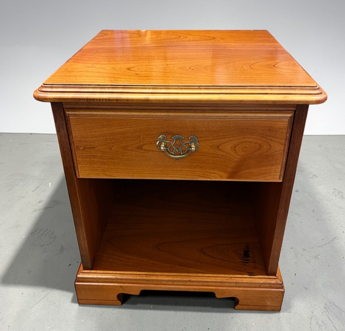 Mid Century Teak Bedside Cabinet Younger Furniture H52cm W46cm 1970s Solid Wood