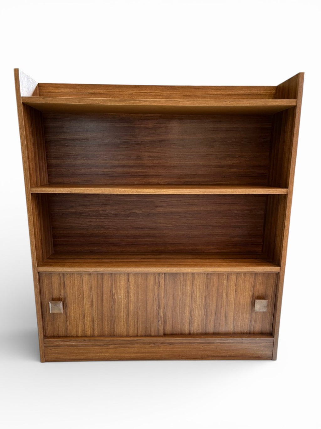 Vintage Wall Shelf Unit H90cm L79cm W18cm Deep Sliding Door Shelving Retro Style