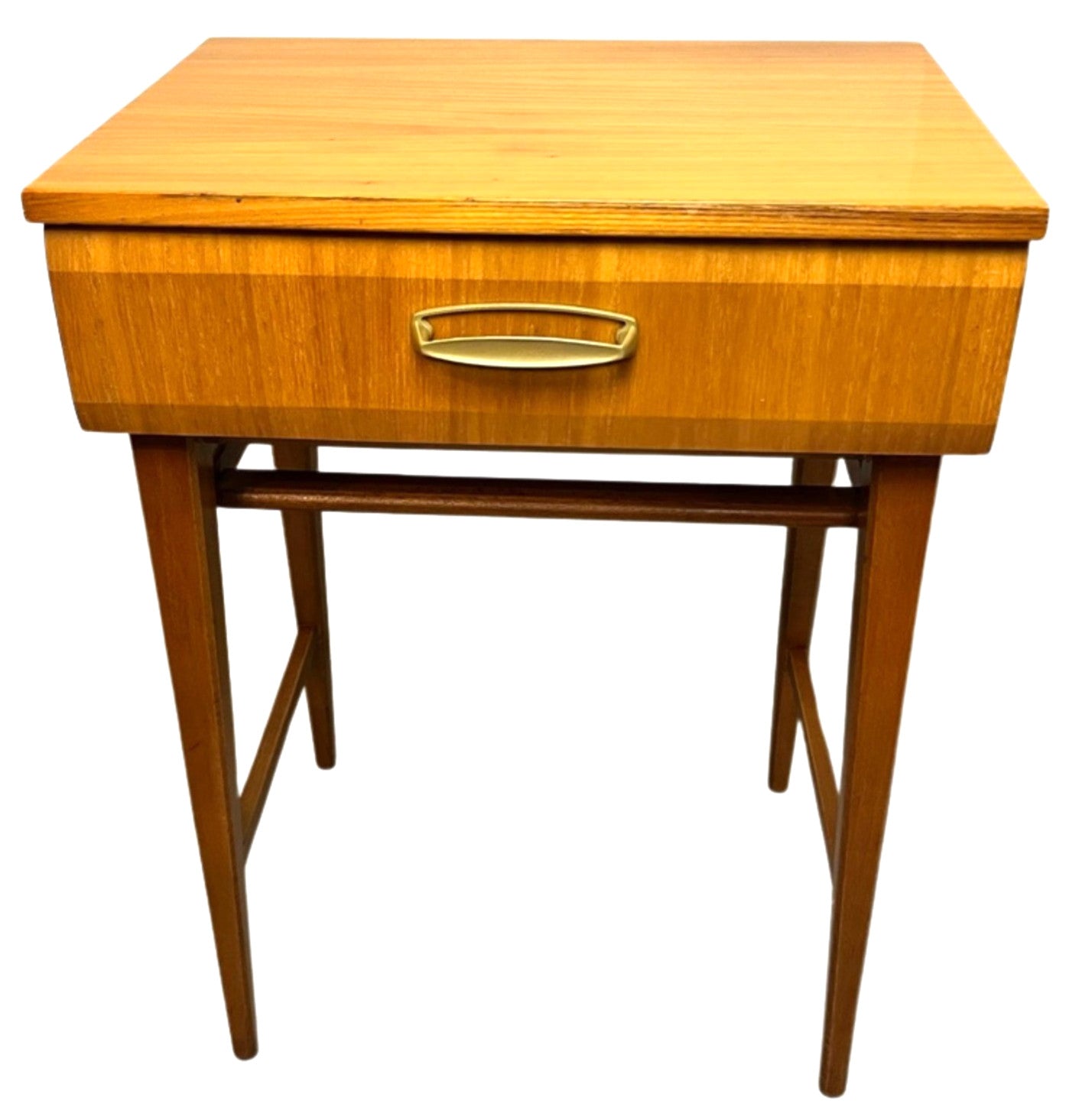 Vintage Mid Century Modern Meredew Bedside Table Teak Cabinet Atomic Era Retro