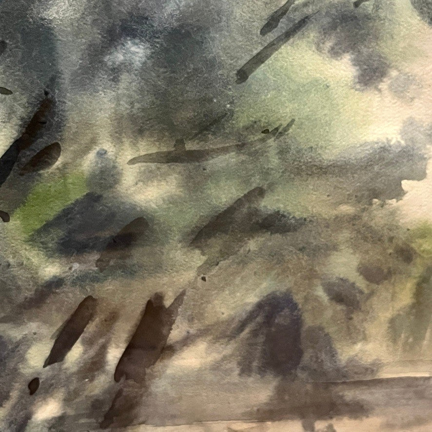 Audrey Weprin Waters Edge Original Watercolour Painting Framed Signed 1983