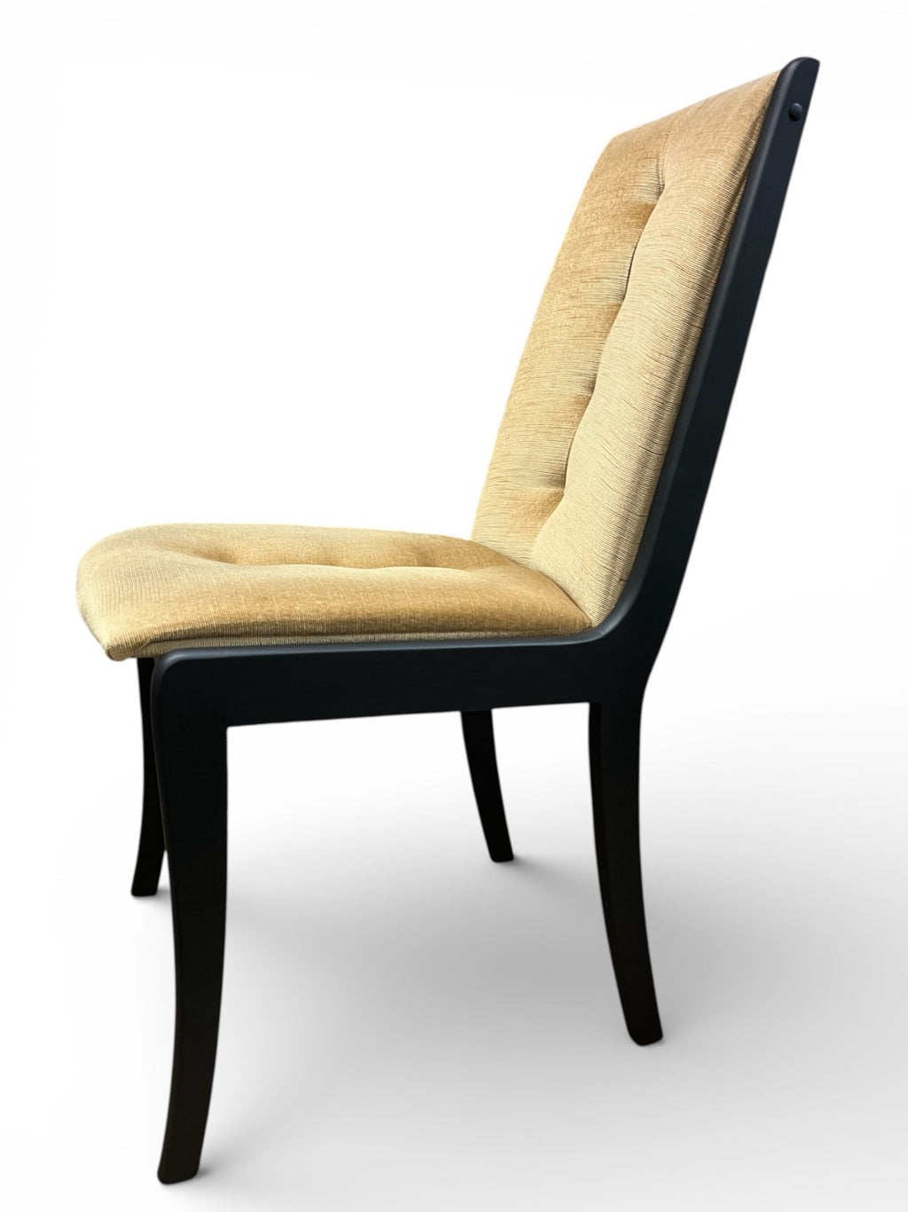 5 Mid Century Dining Chairs Black Painted Matte Black 1 Carver 4 Side Chairs
