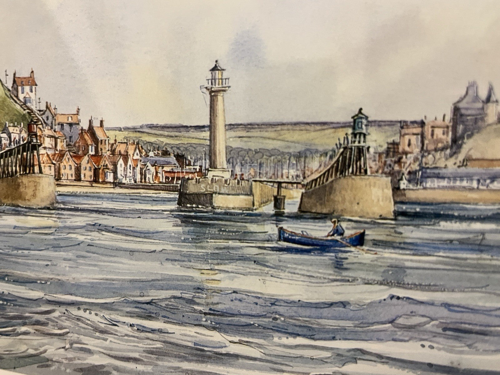 Whitby Endeavour “Coming Home” Maritime Framed Print – Nautical Coastal Wall Art