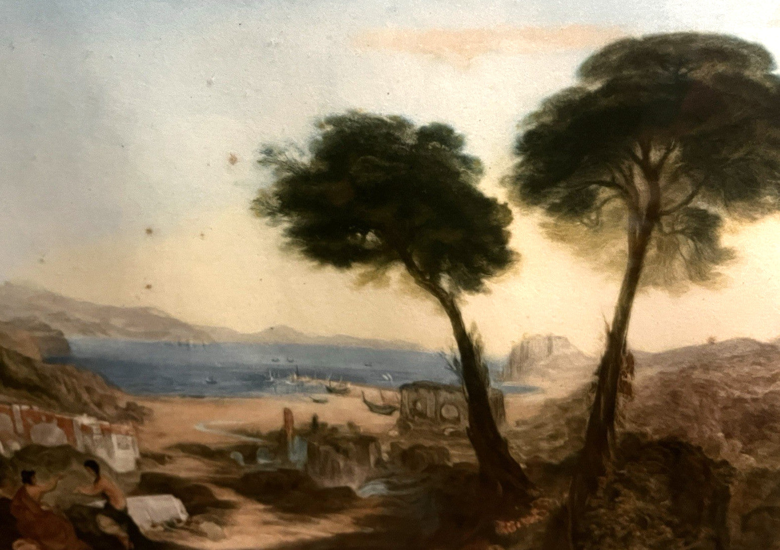 Antique ‘Bay of Baiae’ Mezzotint Engraving After J.M.W. Turner – Framed Vintage