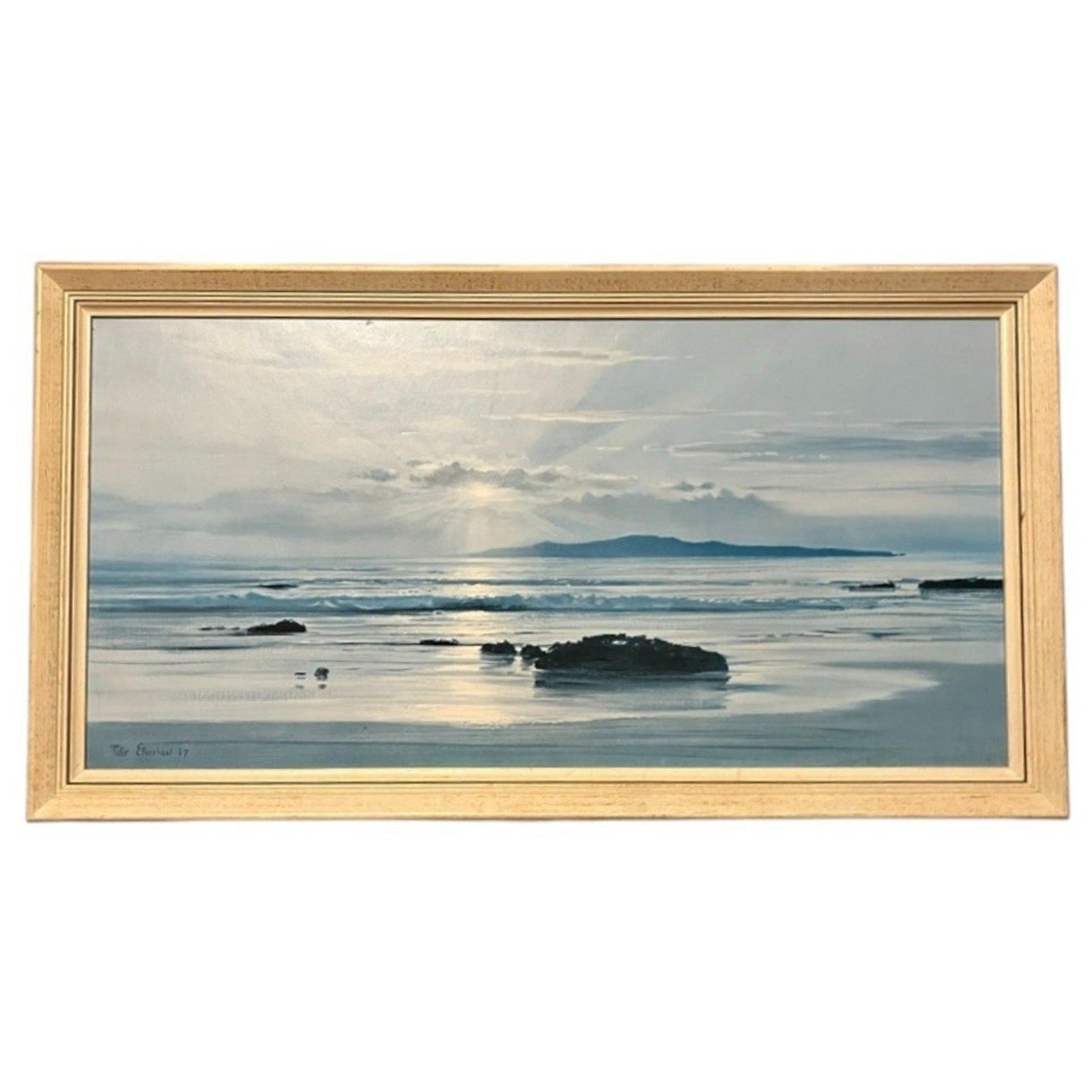 Vintage Framed Print Of Sunset Over Sea By Peter Ellenshaw, 1967, 83cm