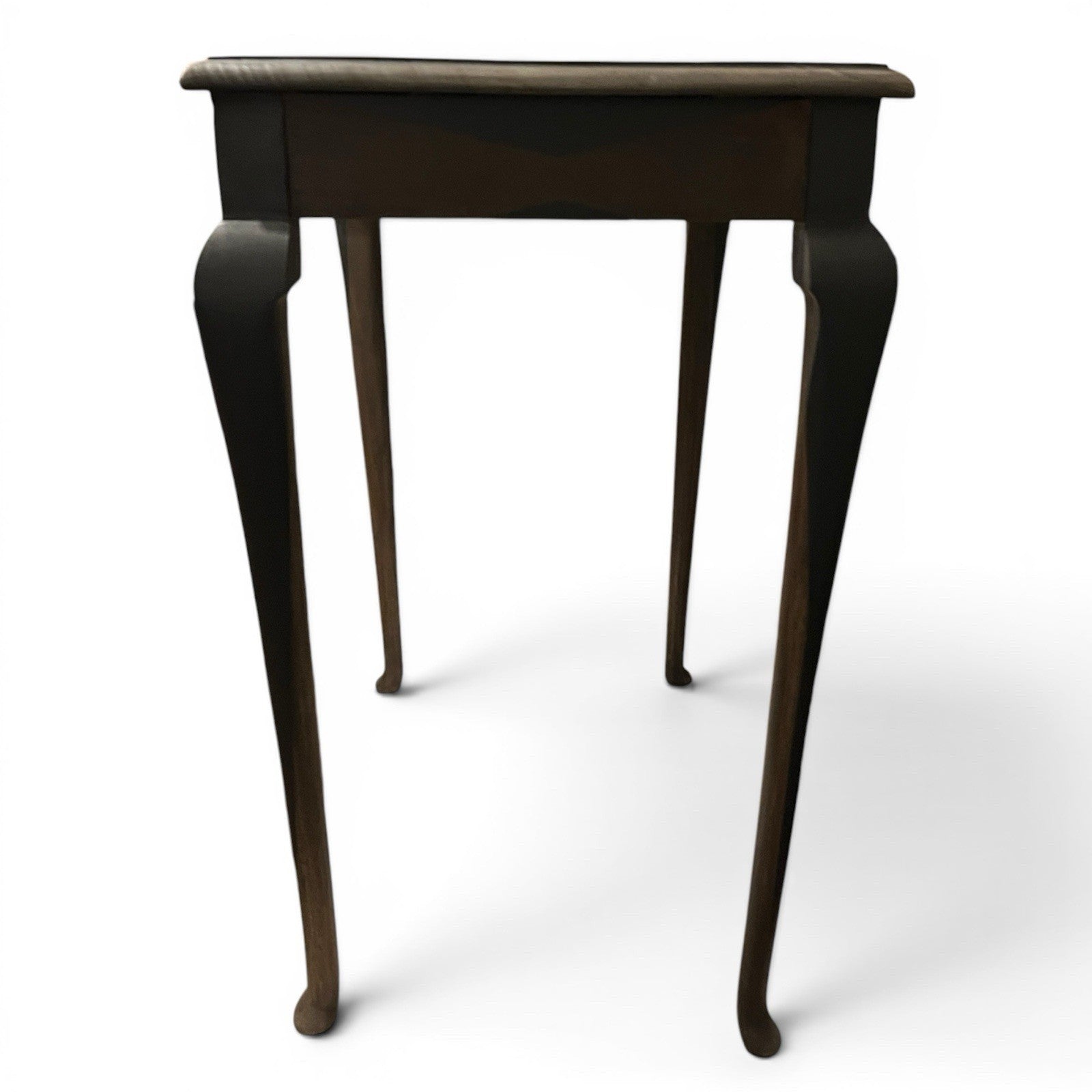 Vintage Side Table / Lamp Table Queen Anne Style – Refinished Dark Wood Occasion