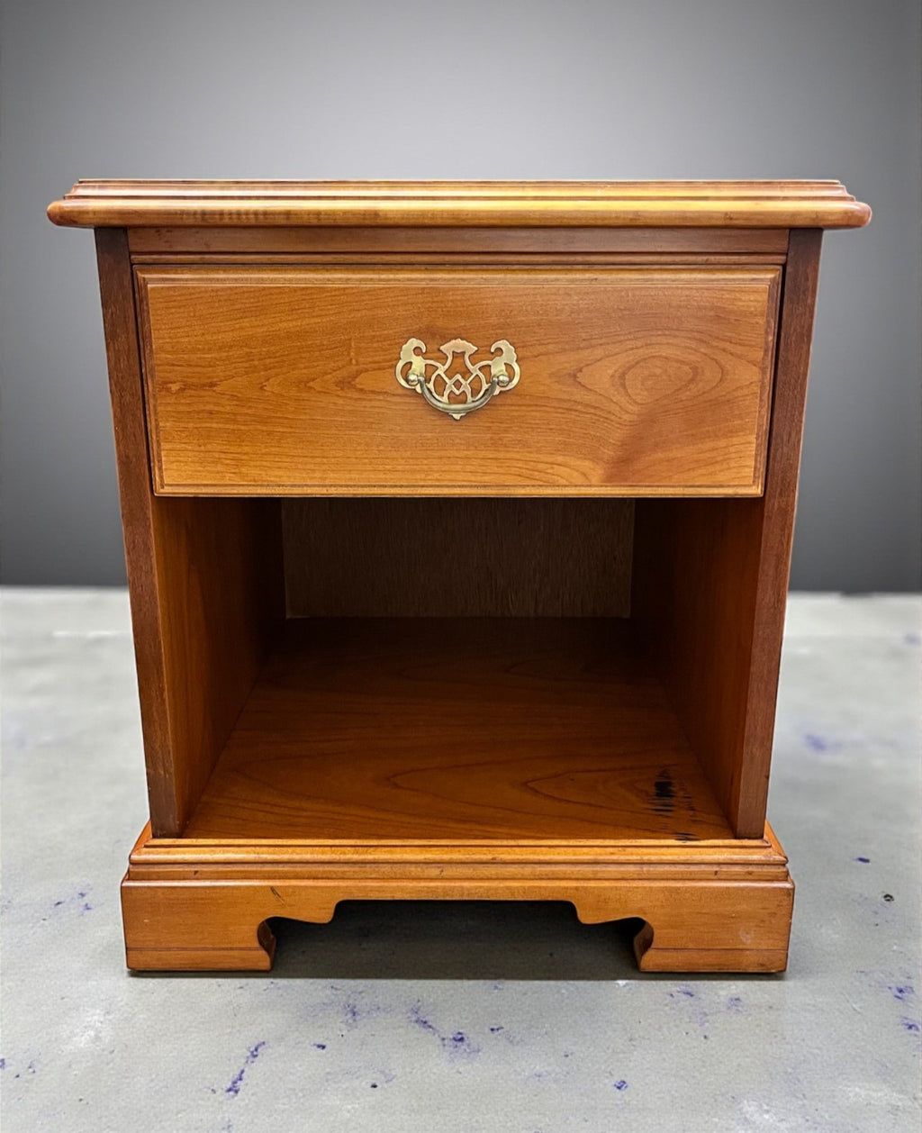 Mid Century Teak Bedside Cabinet Younger Furniture H52cm W46cm 1970s Solid Wood