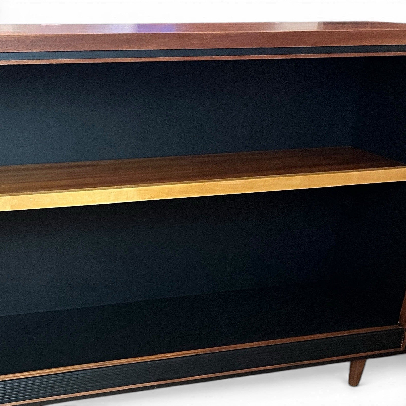 Mid Century Bookcase / Shelving Cabinet – Upcycled Retro Display Shelf 107cm