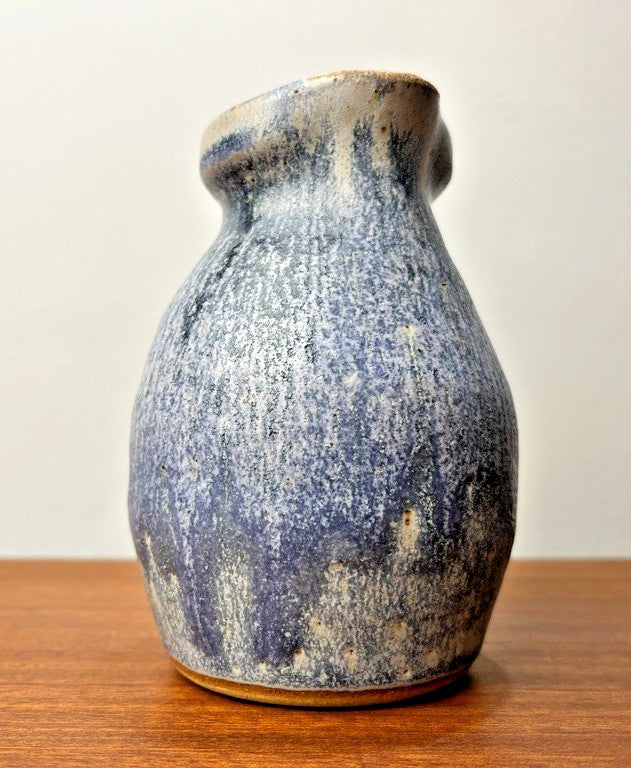 Nethybridge Pottery Studio Pottery Jug Vase – Blue Drip Glaze Scottish Ceramic