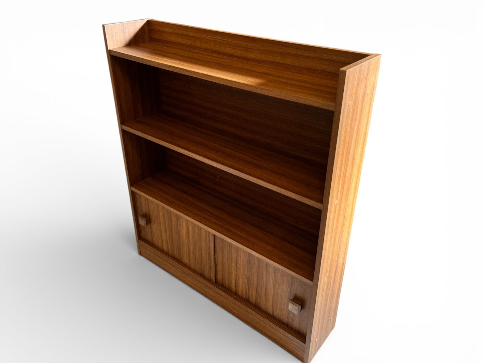 Vintage Wall Shelf Unit H90cm L79cm W18cm Deep Sliding Door Shelving Retro Style