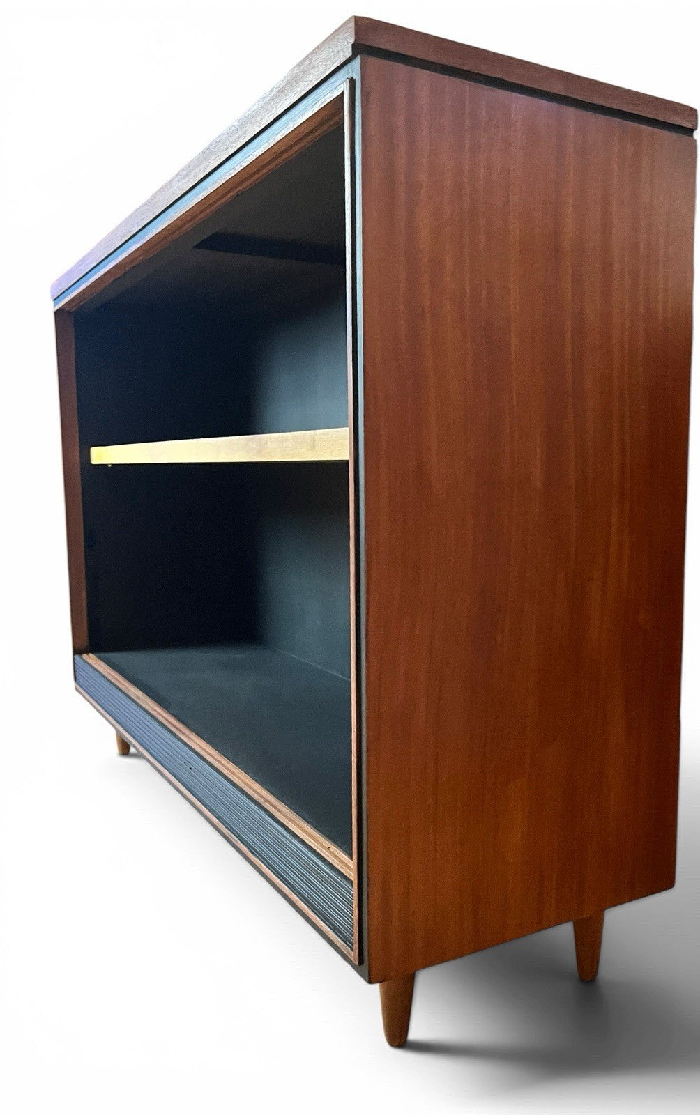Mid Century Bookcase / Shelving Cabinet – Upcycled Retro Display Shelf 107cm