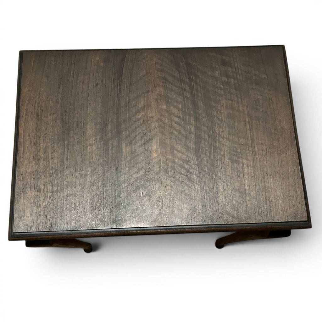 Vintage Side Table / Lamp Table Queen Anne Style – Refinished Dark Wood Occasion