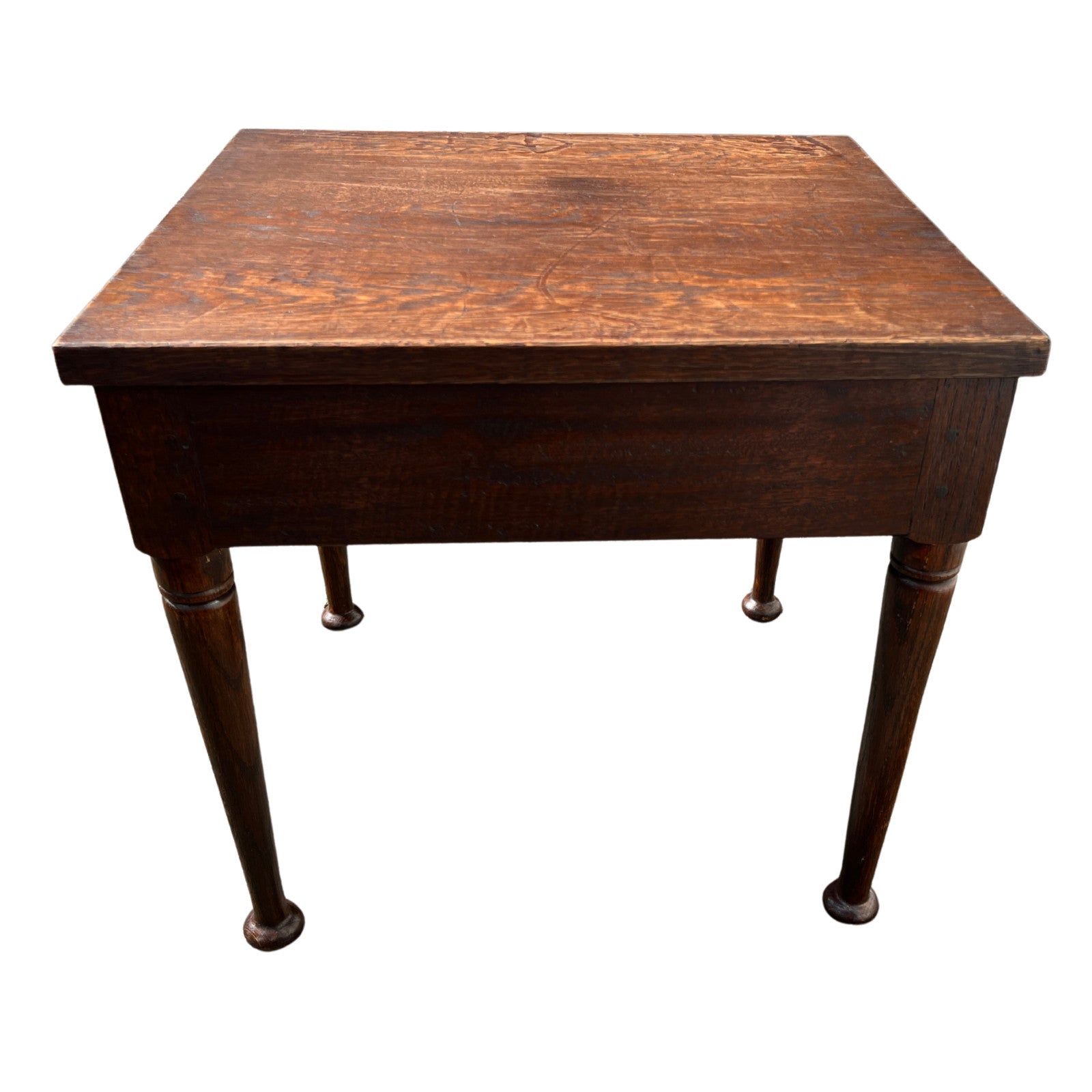 Antique Solid Oak Side Table Lamp Table Occasional Table Rustic Furniture