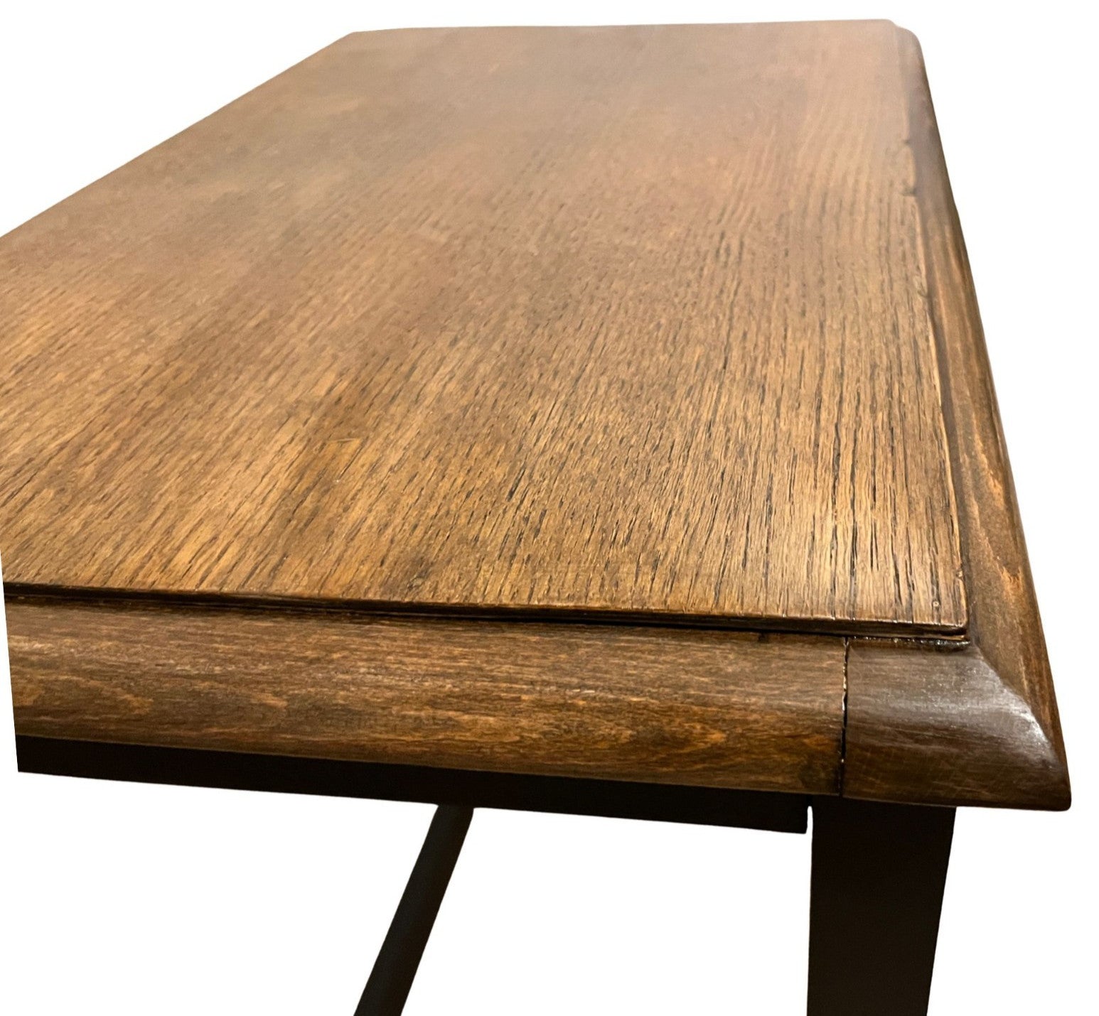 Vintage Barley Twist Side Table Oak Top Painted Base Hall Lamp Table Rustic Wood