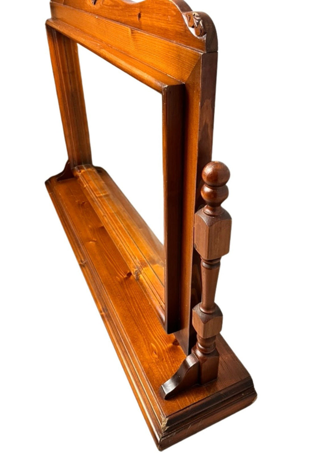 Large Vintage Freestanding Pine Dressing Table Mirror Rustic Farmhouse Country S