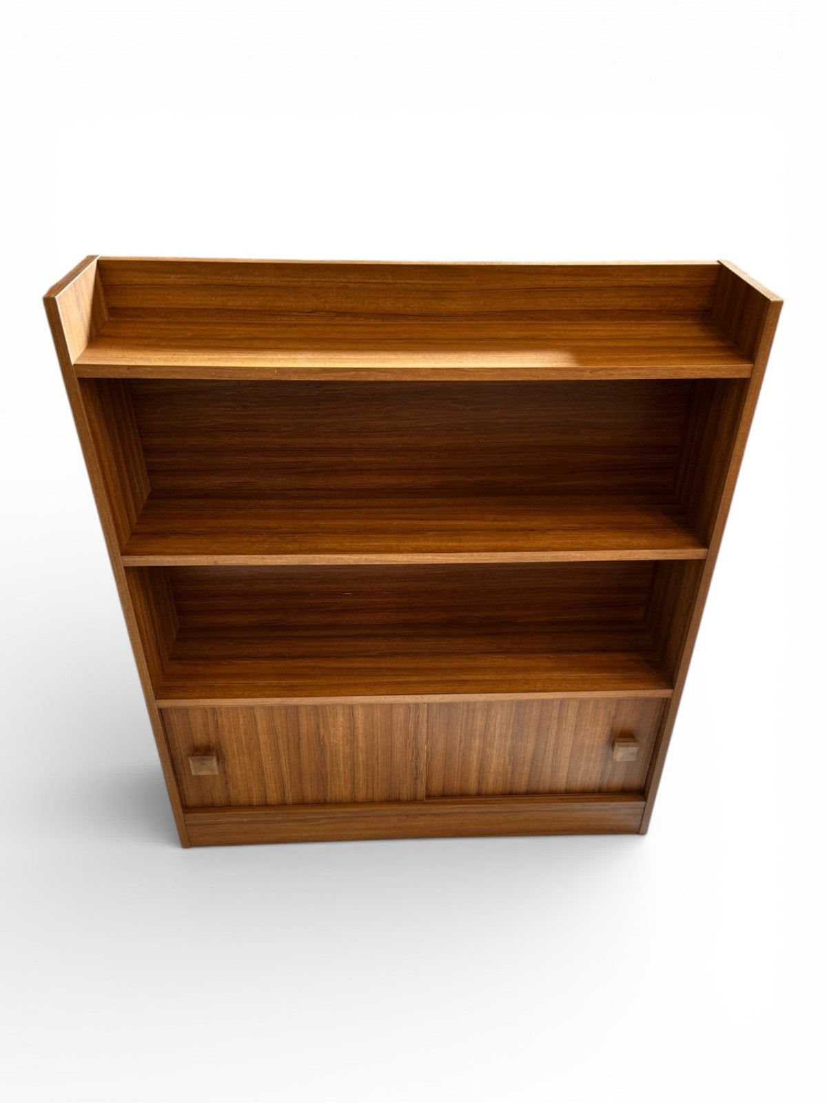 Vintage Wall Shelf Unit H90cm L79cm W18cm Deep Sliding Door Shelving Retro Style