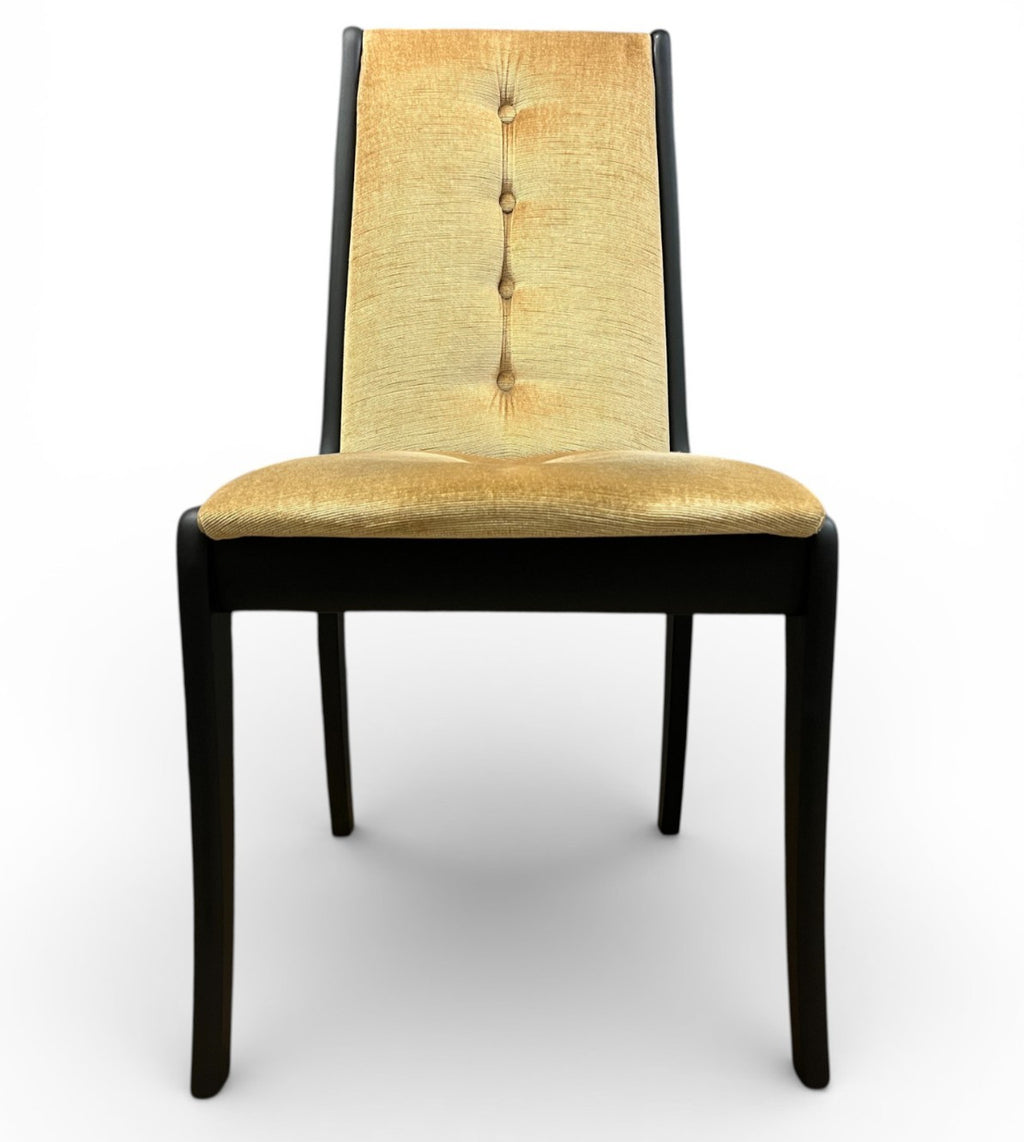 5 Mid Century Dining Chairs Black Painted Matte Black 1 Carver 4 Side Chairs