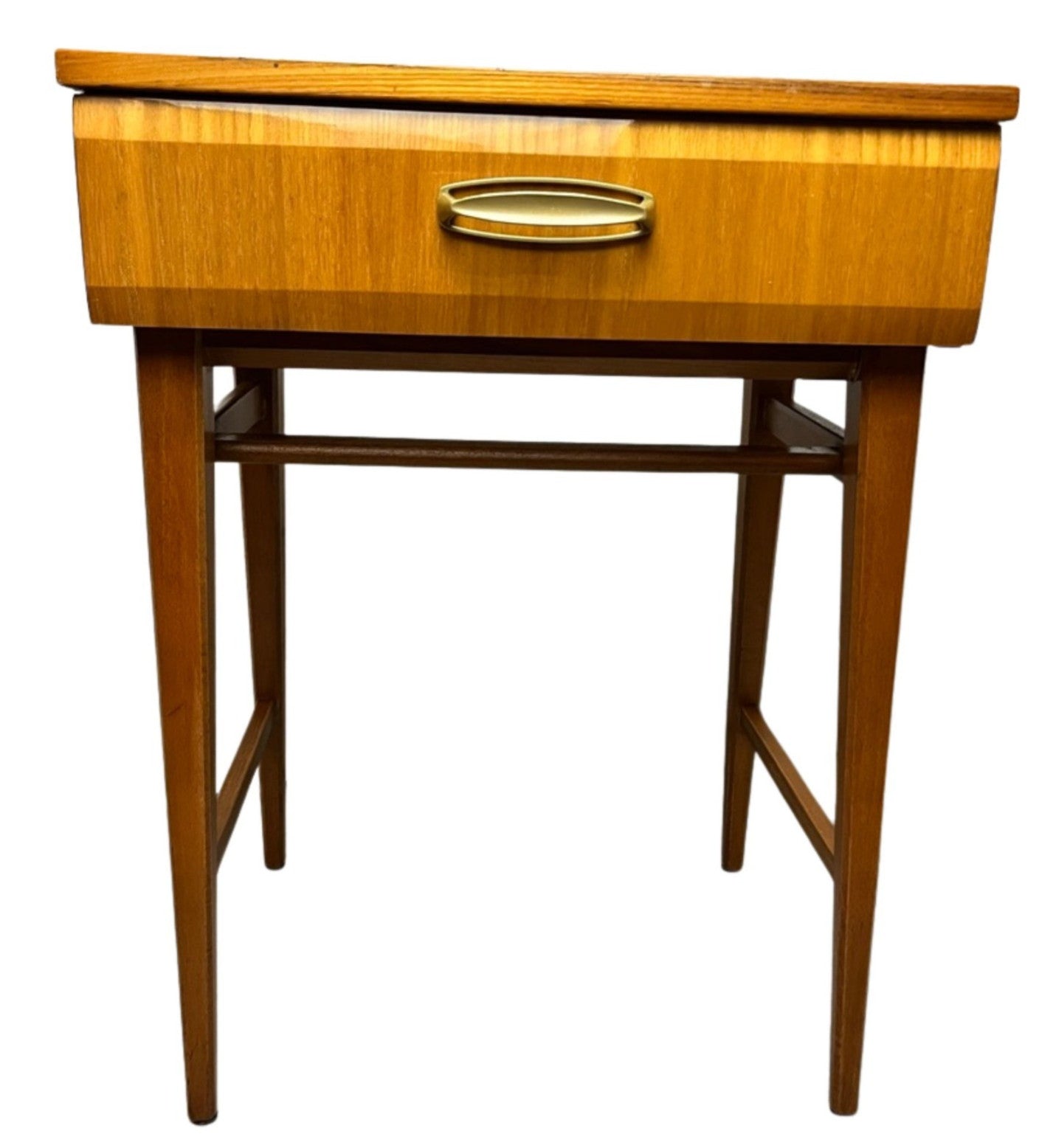 Vintage Mid Century Modern Meredew Bedside Table Teak Cabinet Atomic Era Retro