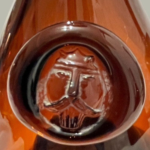 Holmegaard Viking Carafe Amber Glass Bottles Set 3 Vintage 1960s Mixed