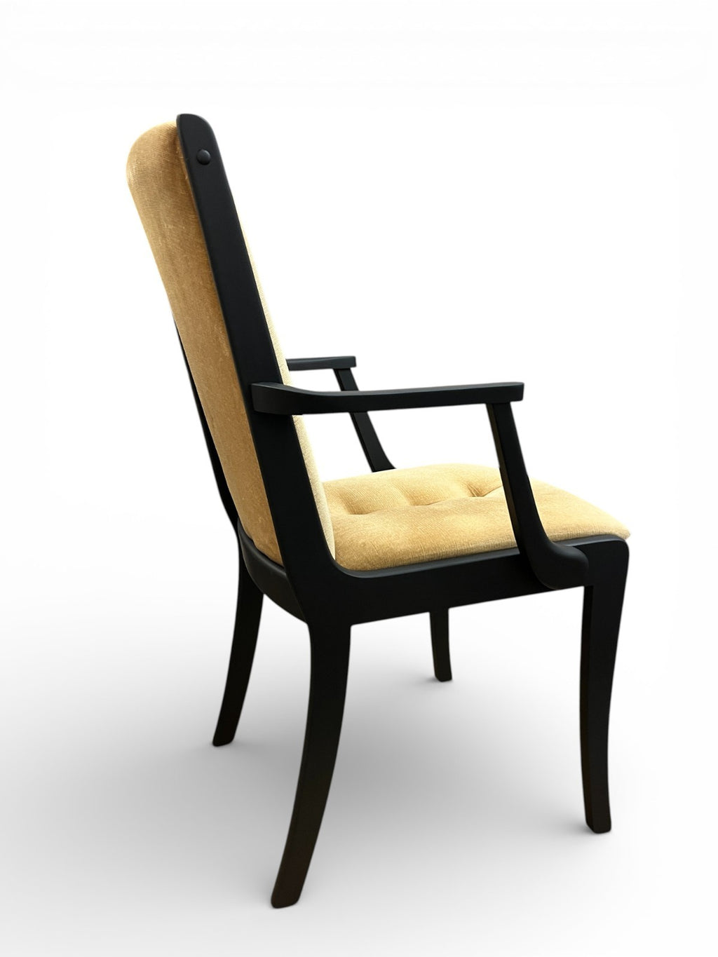 5 Mid Century Dining Chairs Black Painted Matte Black 1 Carver 4 Side Chairs