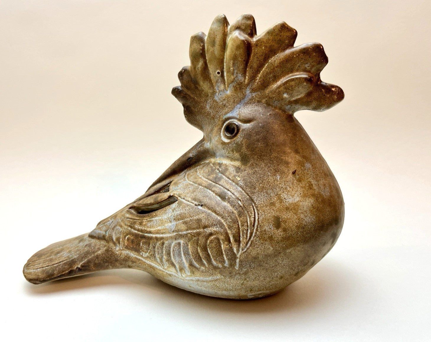 Agnes Escala Zoomorphic Pottery Bird Sculpture Studio Ceramic Signed 1950-1970
